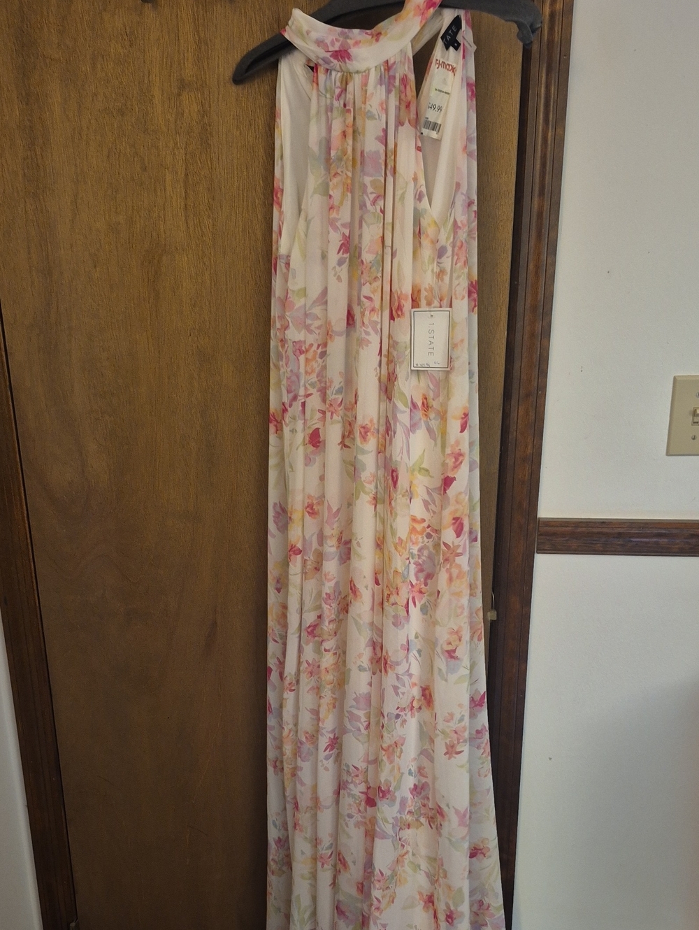 STATE Watercolor Floral Halter Jumpsuit